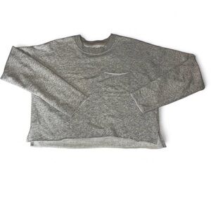 Aerie Heather Gray Cropped Sweatshirt